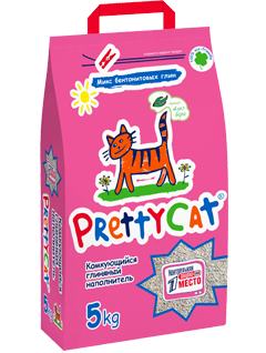 фото Наполнитель prettycat комкующийся, бентонитовый, алоэ, 5 л