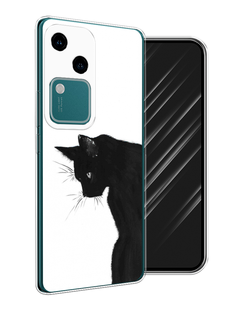 

Чехол Awog на Vivo V30/S18 "Black cat", Черный;белый, 2610250-1