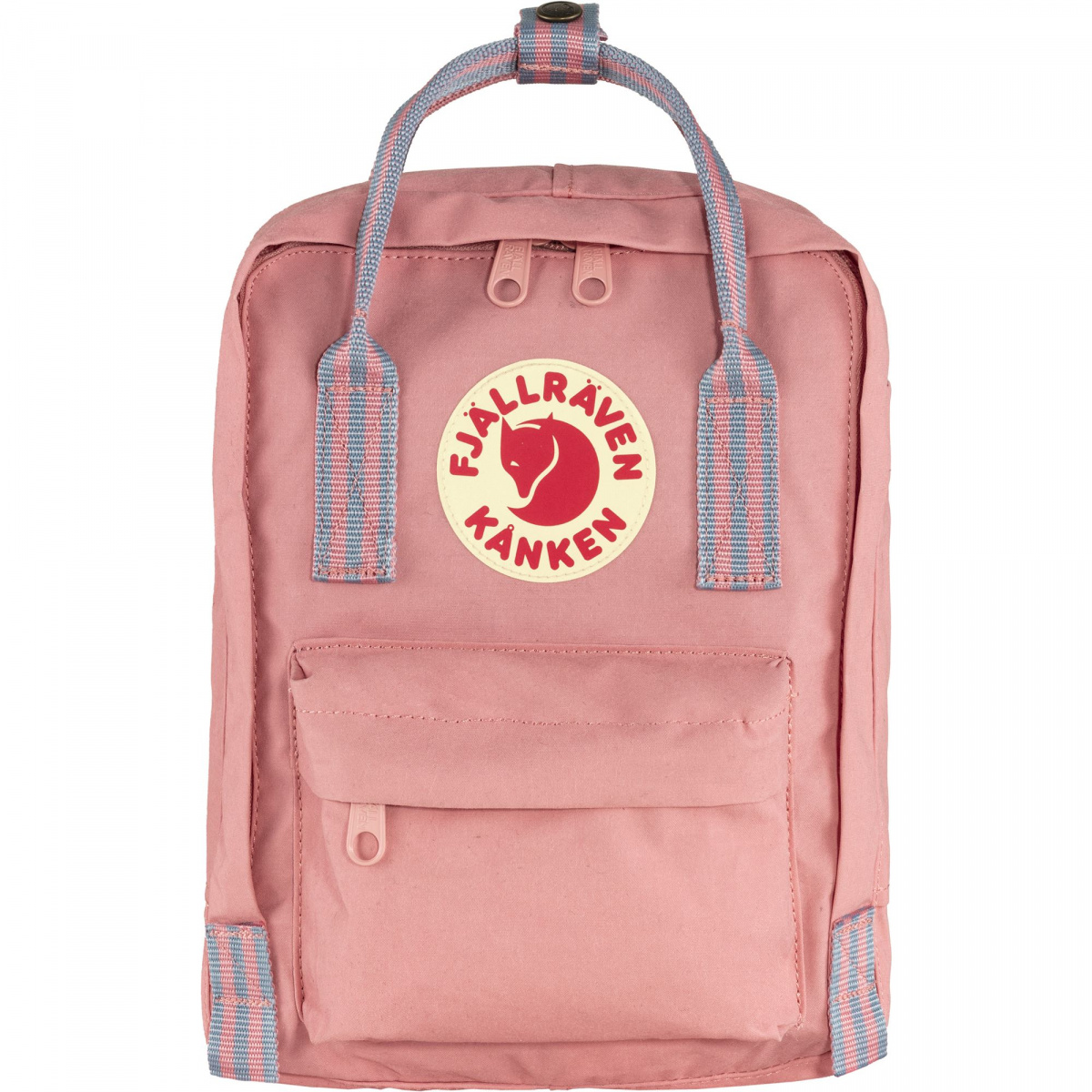 фото Рюкзак женский fjallraven kanken mini pink-long stripes, 29x20x13 см