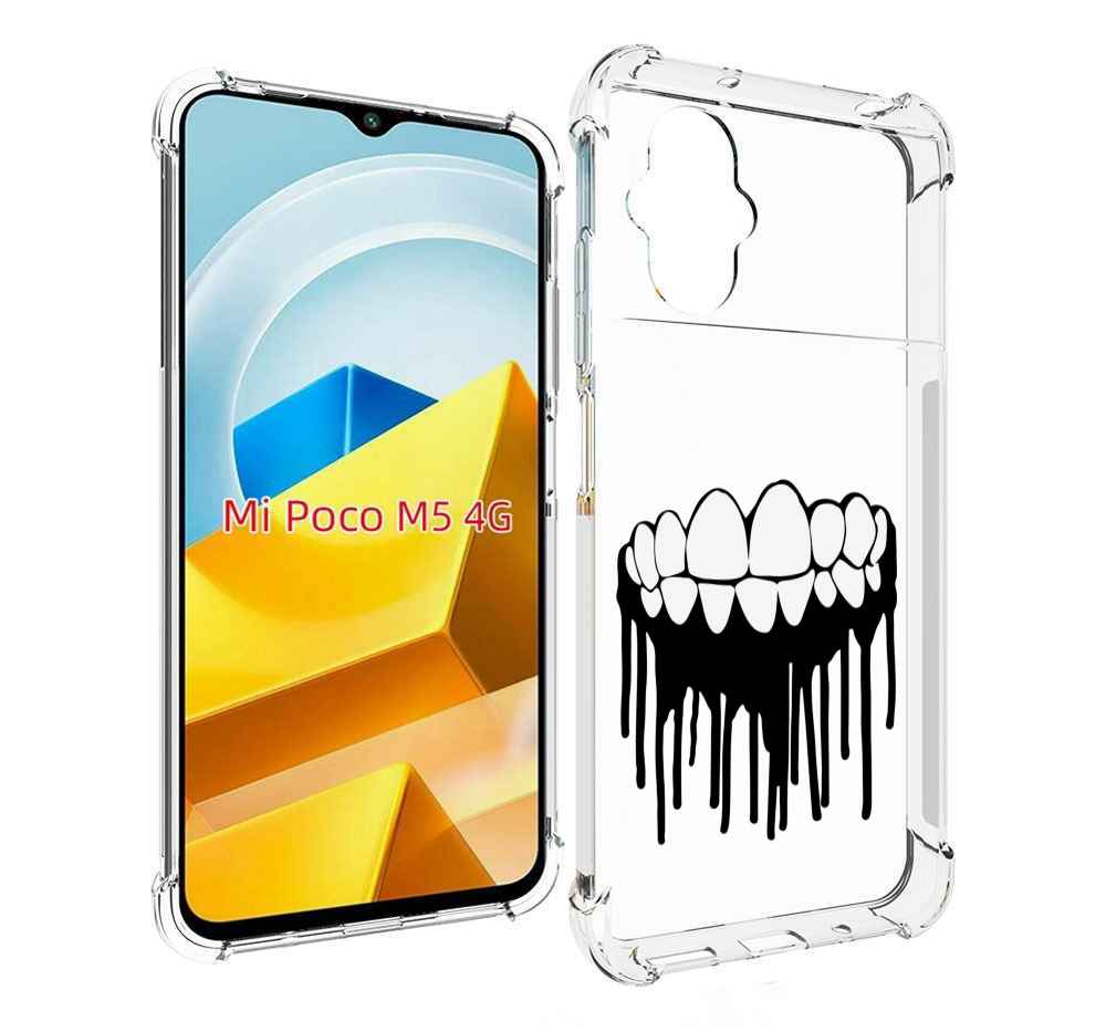

Чехол Mypads Зубы Для Poco M5 Противоударный, Прозрачный, Tocco