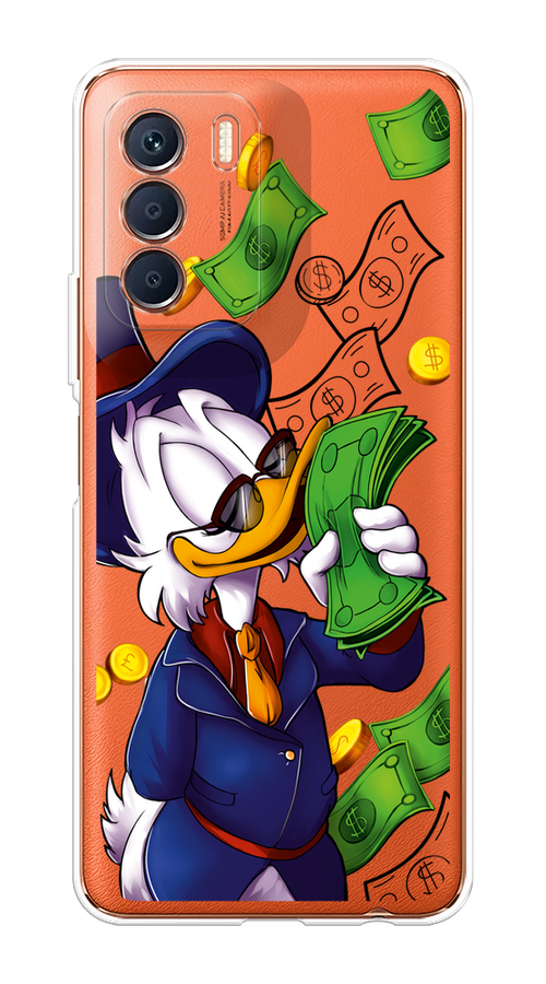 

Чехол на Infinix Zero 5G 2023 "Scrooge McDuck with Money", Синий;зеленый;белый, 3104450-6