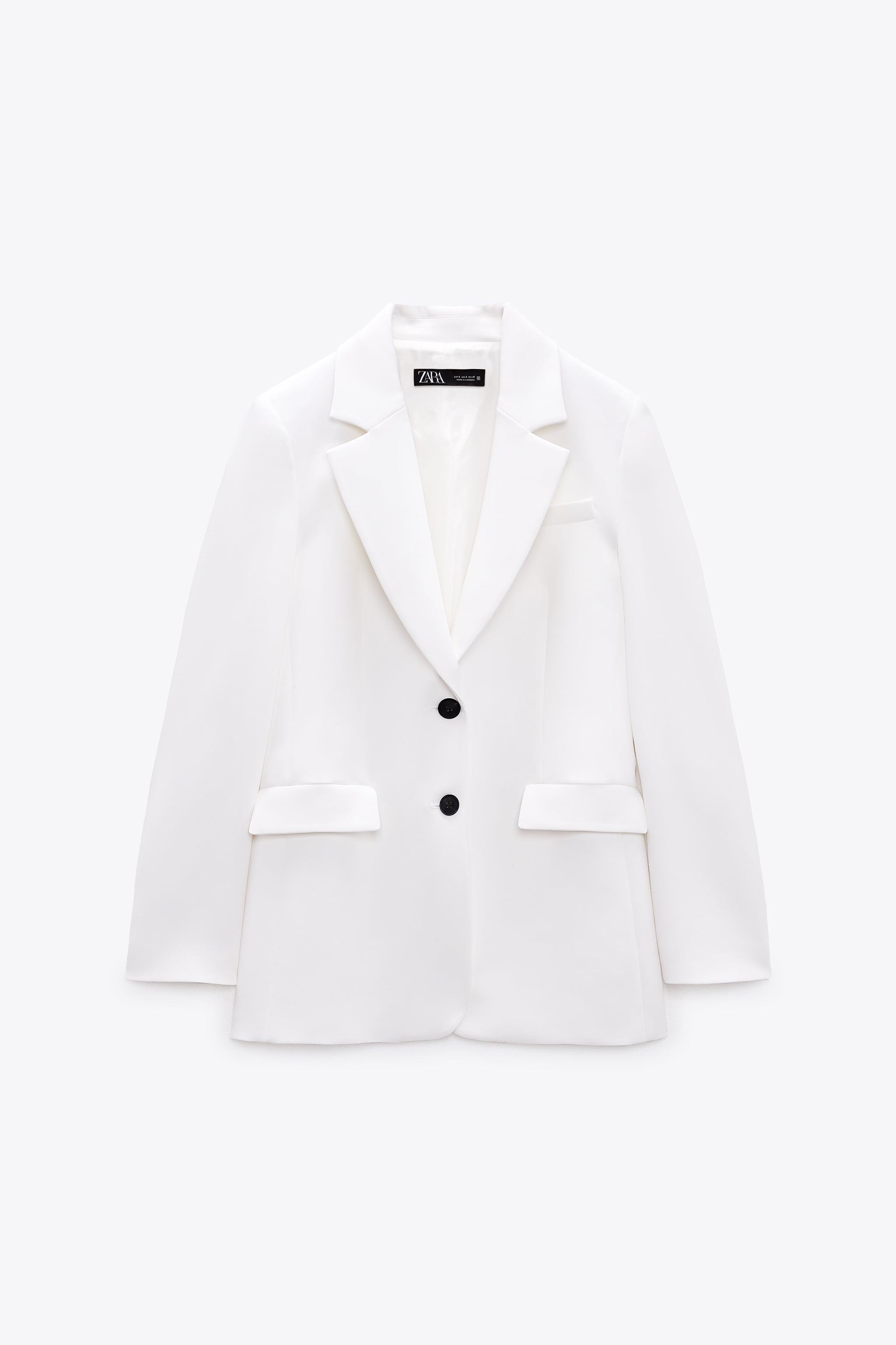 

Пиджак женский ZARA 02423542 белый S (доставка из-за рубежа), 02423542