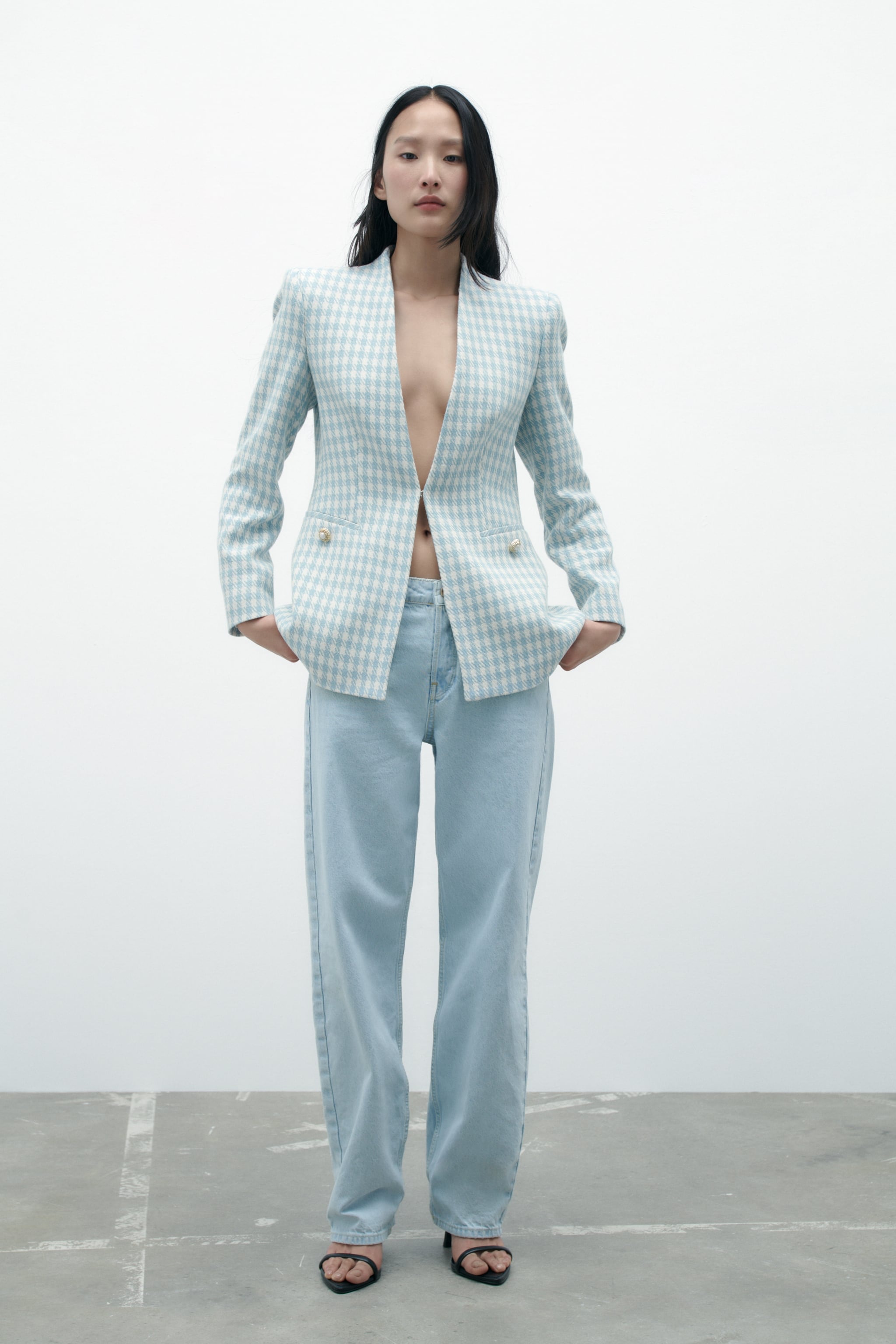 

Жакет женский ZARA 02145509 бежевый M (доставка из-за рубежа), 02145509