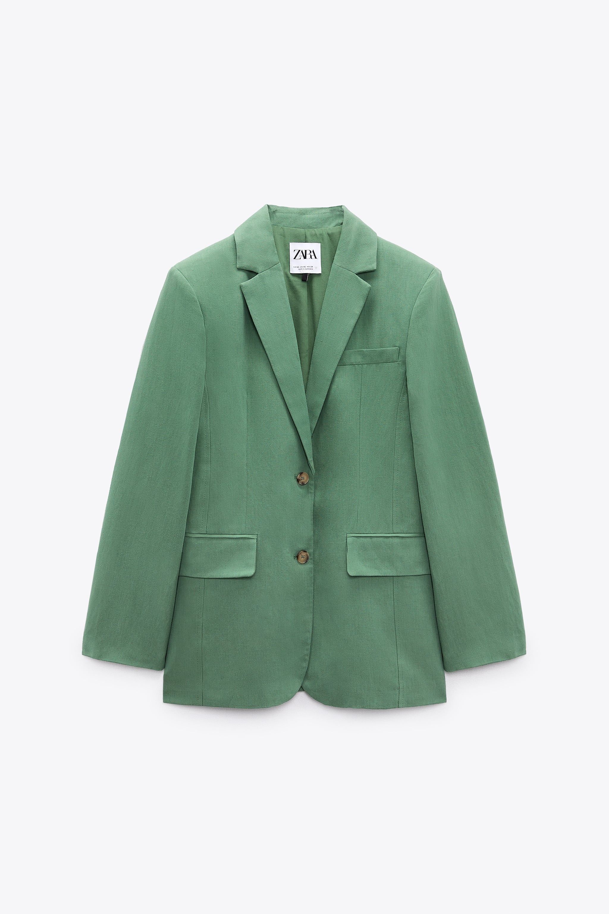 

Пиджак женский ZARA 05427754 зеленый XS (доставка из-за рубежа), 05427754