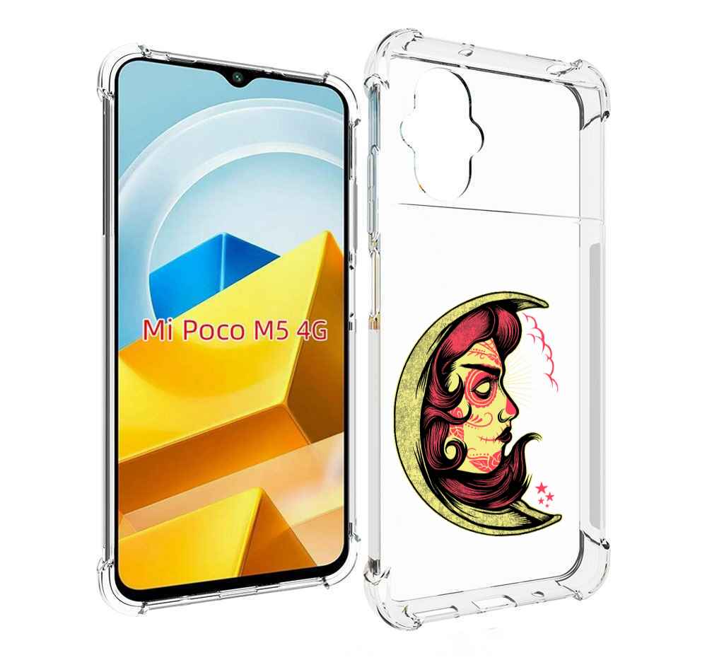 

Чехол MyPads Tocco для Xiaomi M5 желтый полумесяц с лицом девушки, Прозрачный, Tocco