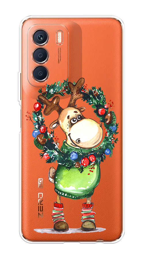 

Чехол на Infinix Zero 5G 2023 "Олень с новогодним венком", 3104450-4