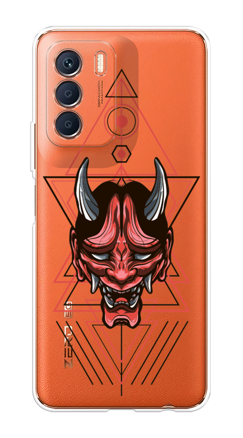 

Чехол на Infinix Zero 5G 2023 "Hanya Oni mask", Серый;красный;черный, 3104450-4