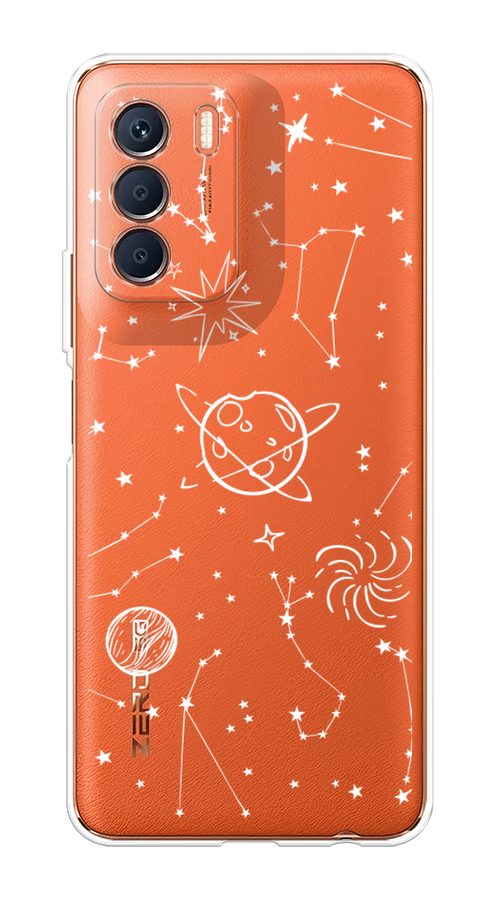 

Чехол на Infinix Zero 5G 2023 "Планеты в космосе", Белый, 3104450-2