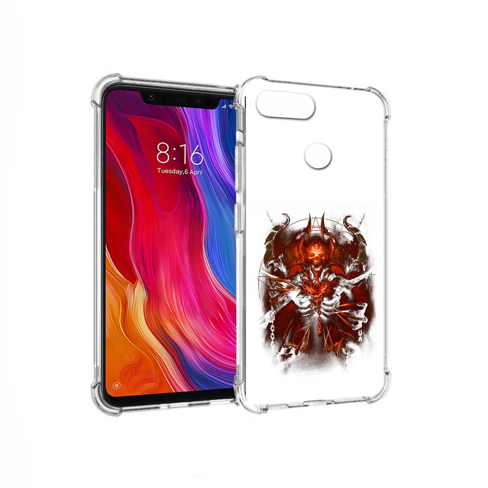 

Чехол MyPads Tocco для Xiaomi Mi 8 Lite яркий демон (PT119514.309.708), Прозрачный, Tocco