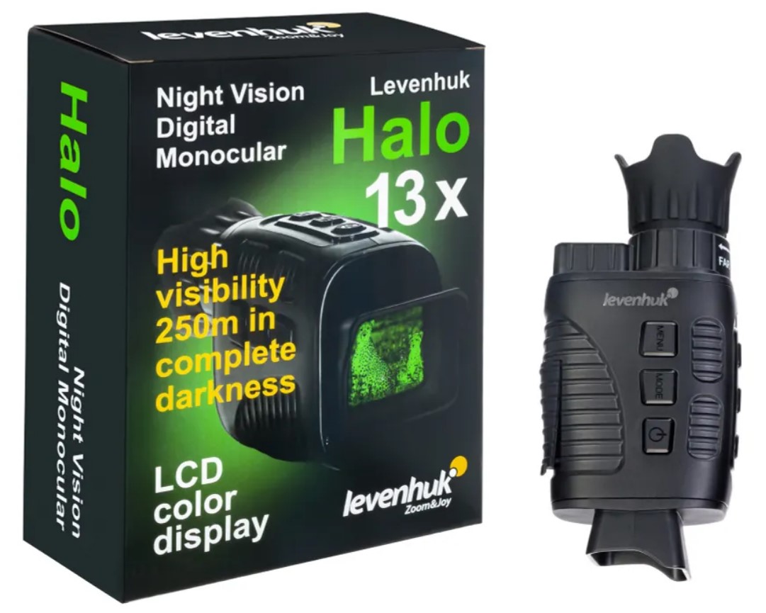 

Монокуляр цифровой ночного видения Levenhuk Halo 13X, Черный