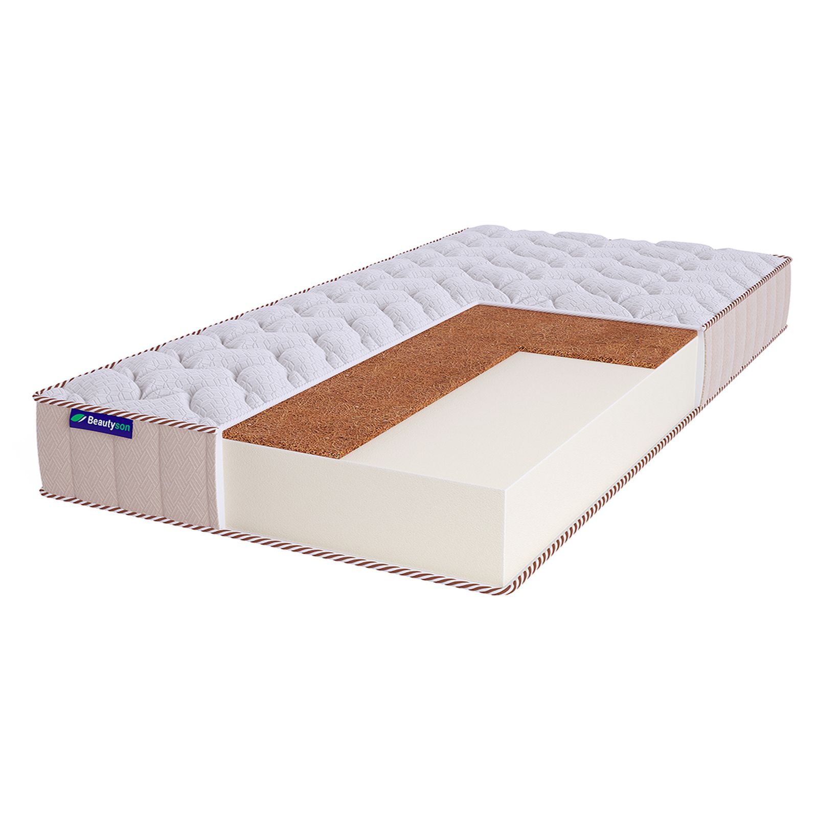 

Матрас Beautyson Roll Foam 14 Cocos Lux, 200х185, 17 см, беспружинный, Roll Foam 14 Cocos Lux