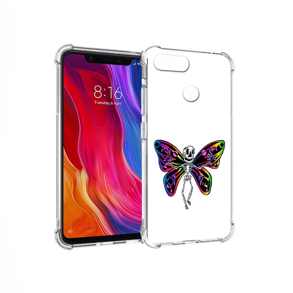 

Чехол MyPads Tocco для Xiaomi Mi 8 Lite эффект бабочки (PT119514.309.701), Прозрачный, Tocco