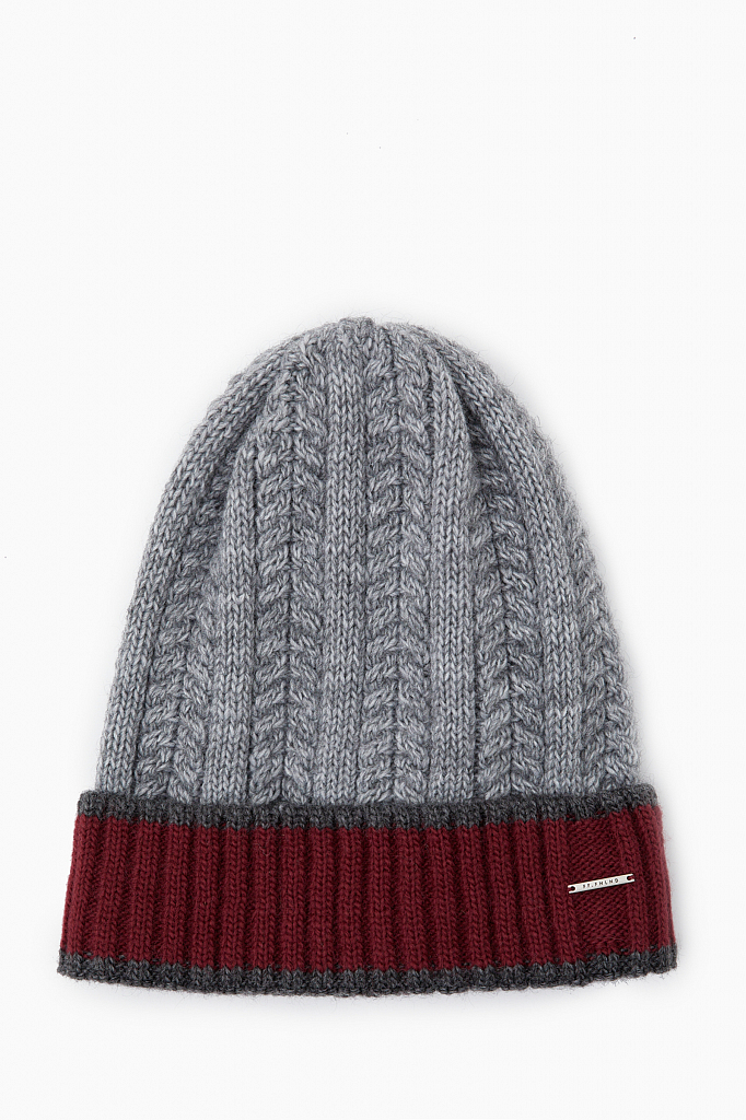 

Шапка бини мужская Finn-Flare FWB211119 серая, р, Серый, FWB211119