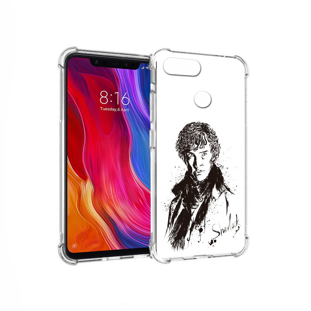 

Чехол MyPads Tocco для Xiaomi Mi 8 Lite шерлок холмс портрет (PT119514.309.698), Прозрачный, Tocco