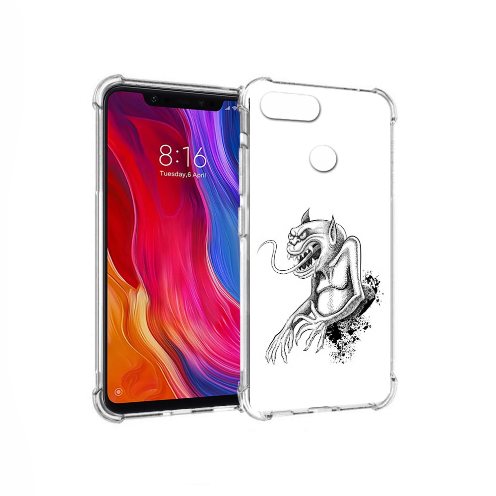 

Чехол MyPads Tocco для Xiaomi Mi 8 Lite чорт (PT119514.309.692), Прозрачный, Tocco