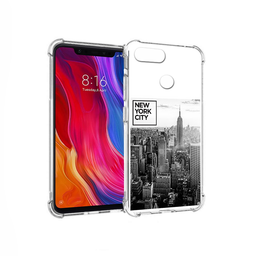 

Чехол MyPads Tocco для Xiaomi Mi 8 Lite черно белый ньюерк (PT119514.309.686), Прозрачный, Tocco