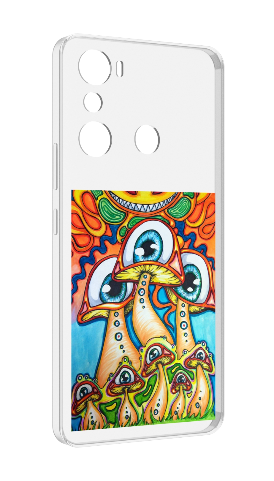 

Чехол MyPads грибы с глазами для Infinix Hot 20i, Прозрачный, Tocco