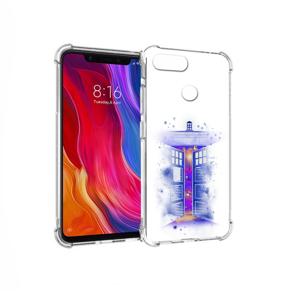 Чехол MyPads Tocco для Xiaomi Mi 8 Lite фиолетовый уголок абстракция (PT119514.309.659)