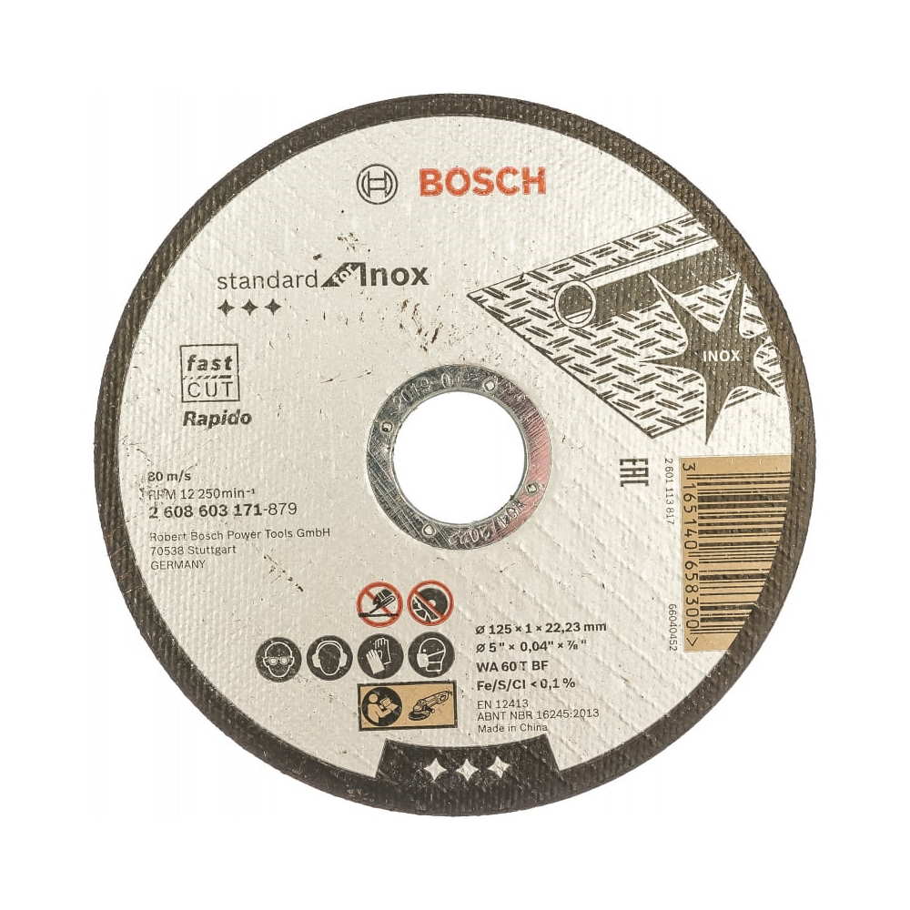 

Круг отрезной Bosch Inox Ф125х1 Standard (171)