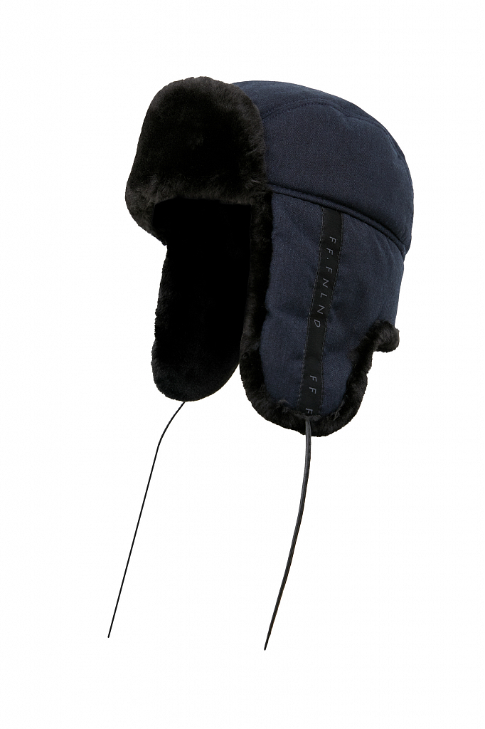 

Шапка-ушанка мужская Finn-Flare FWB21401 темно-синяя, р, Синий, FWB21401