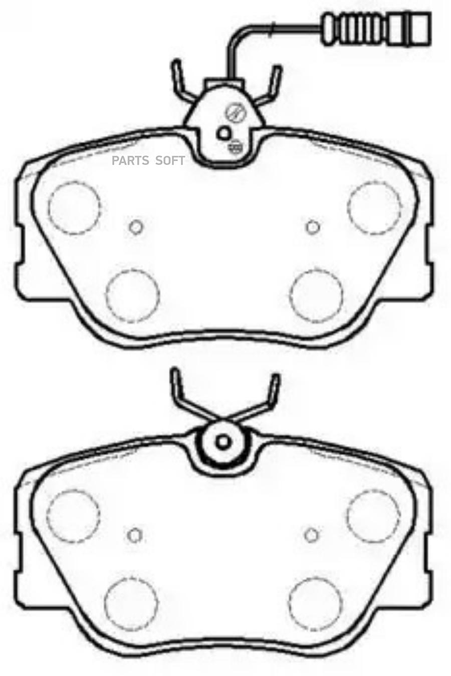

HSB HP9351 Колодки тормозные дисковые BENZ W124, BM640 1шт