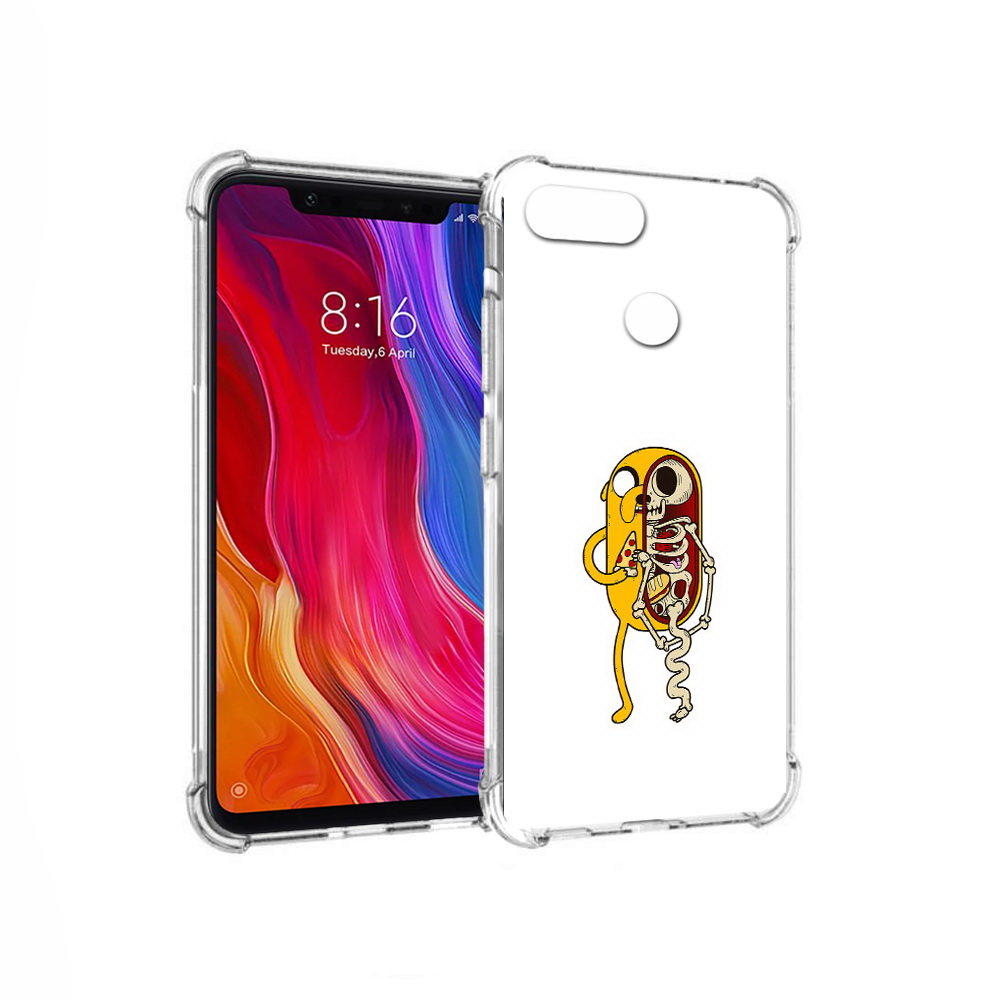 

Чехол MyPads Tocco для Xiaomi Mi 8 Lite Джейк скелет (PT119514.309.64), Прозрачный, Tocco