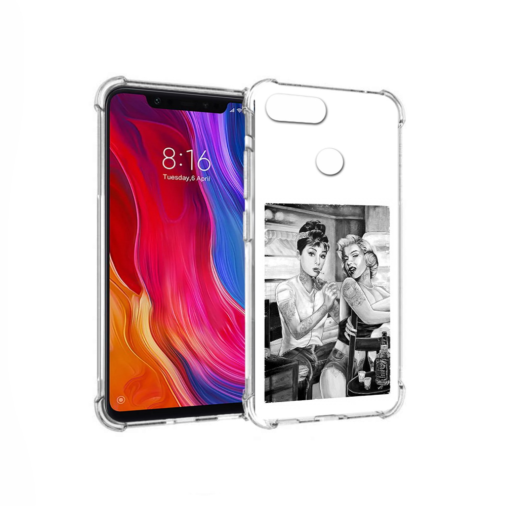 

Чехол MyPads Tocco для Xiaomi Mi 8 Lite тату мастер (PT119514.309.637), Прозрачный, Tocco