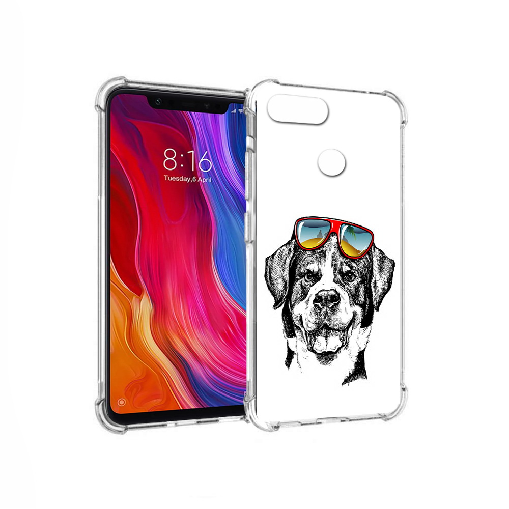 

Чехол MyPads Tocco для Xiaomi Mi 8 Lite счастливая собака (PT119514.309.631), Прозрачный, Tocco