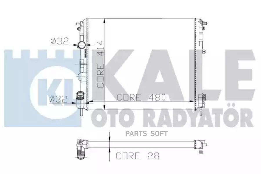 

Радиатор Системы Охлаждения Renault Clioii/Kangoo 1.2-1.6I/1.9Dti 98>