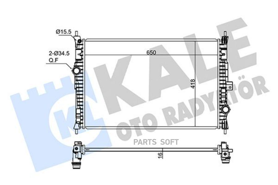 

Радиатор Системы Охлаждения Peugeot Expert (K0) (16-)/Citroen Jumpy (K0) (16-) Паяный