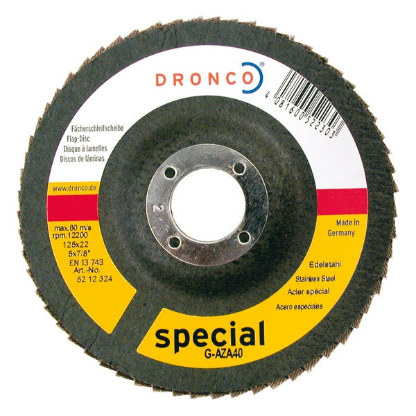 

Круг лепестковый КЛТ 115х22 мм, P80, DRONCO G-AZ A, 5211387