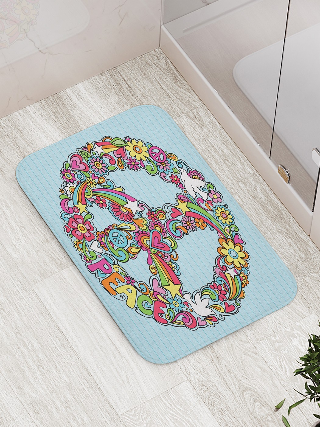 

Коврик противоскользящий для ванной, сауны, бассейна, 77х52 см bath_64376 JoyArty