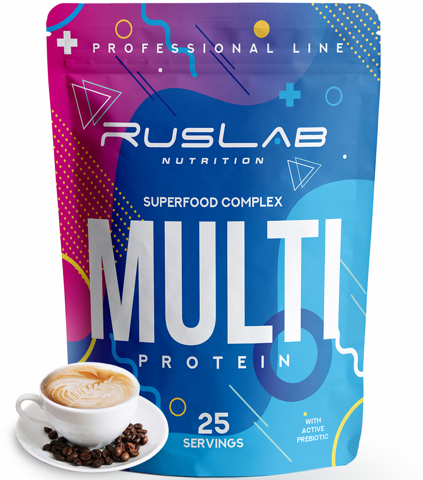 Комплексный протеин RusLabNutrition Multi Protein 800гр кофе капучино