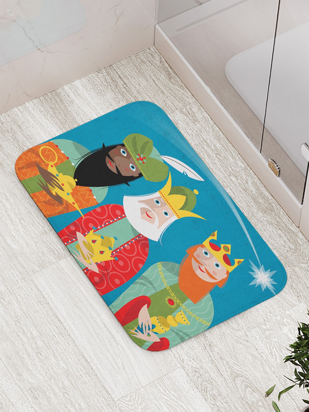 

Коврик противоскользящий для ванной, сауны, бассейна, 77х52 см bath_64288 JoyArty