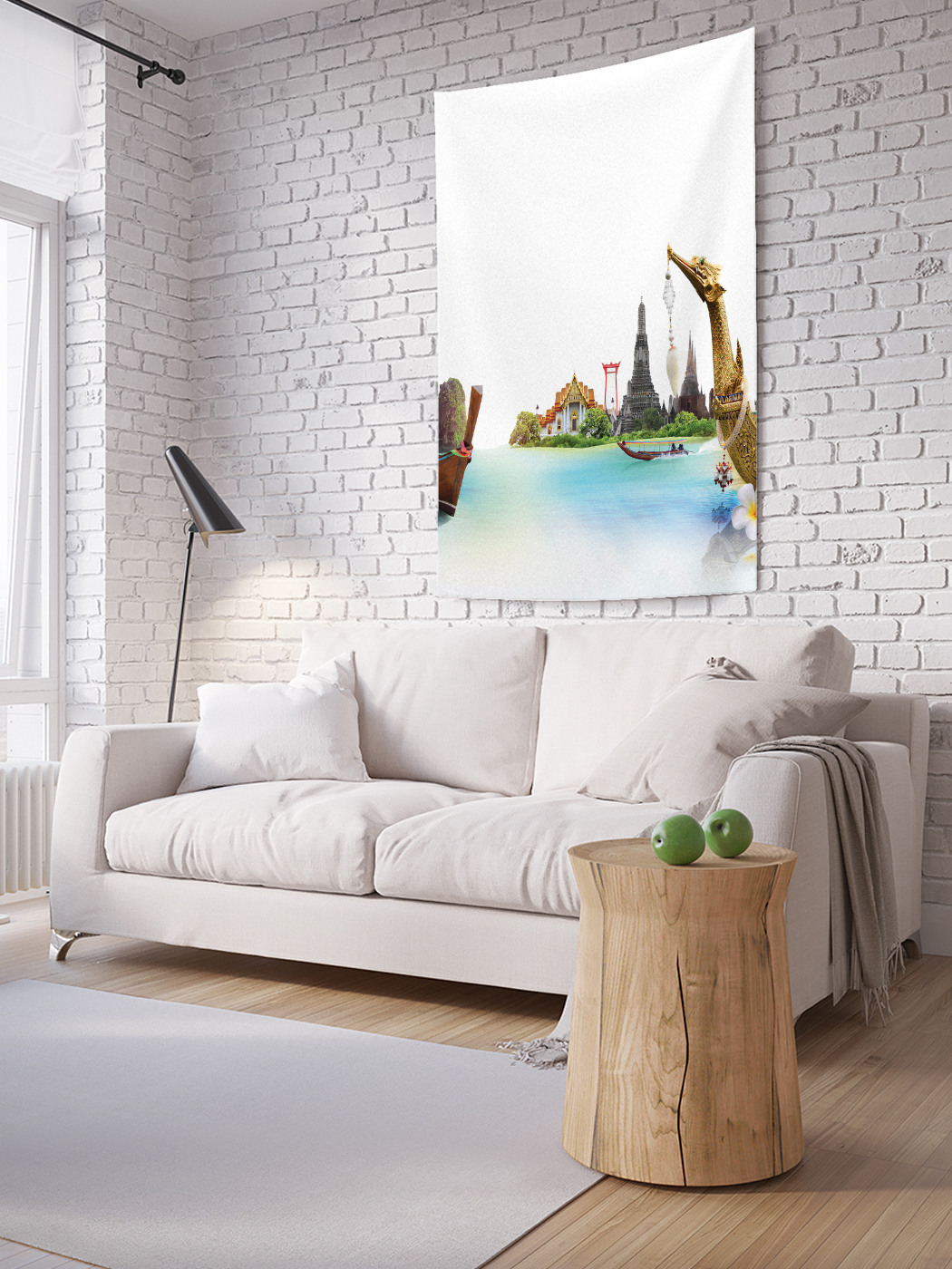 фото Вертикальное фотопанно на стену joyarty "лодки в путешествии", 150x200 см