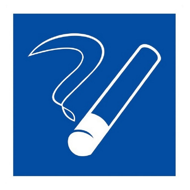 Знак безопасности D03 Место курения, 200х200