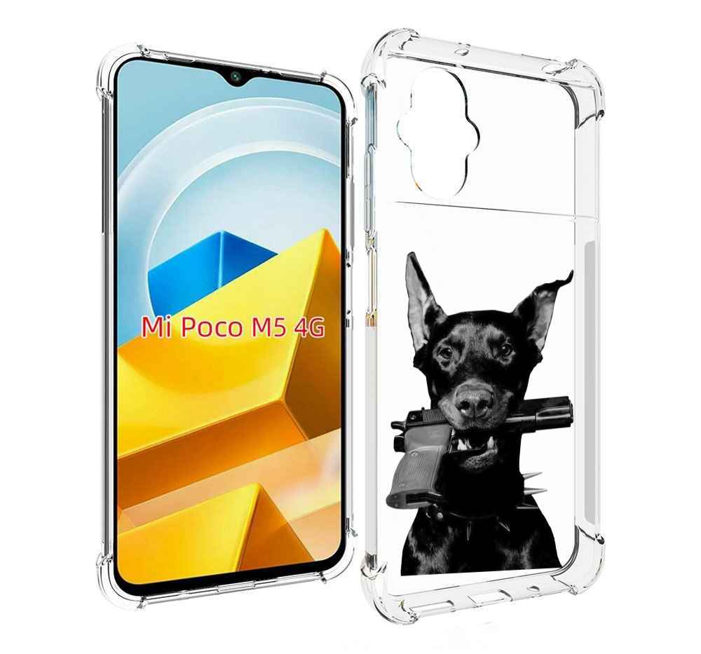 

Чехол MyPads Tocco для Xiaomi M5 доберман с пистолетом, Прозрачный, Tocco