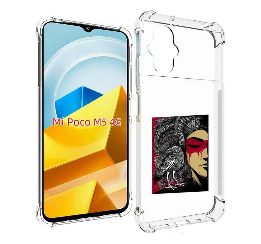 

Чехол MyPads Tocco для Xiaomi M5 девушка с вороном в абстракции, Прозрачный, Tocco
