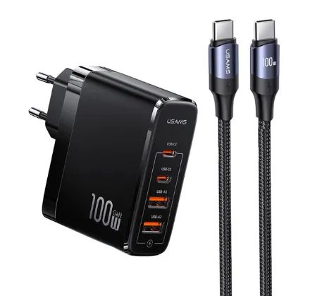 Сетевое зарядное устройство USAMS type-c - type-c 2xUSB Type-C 5 А черный 600006929430