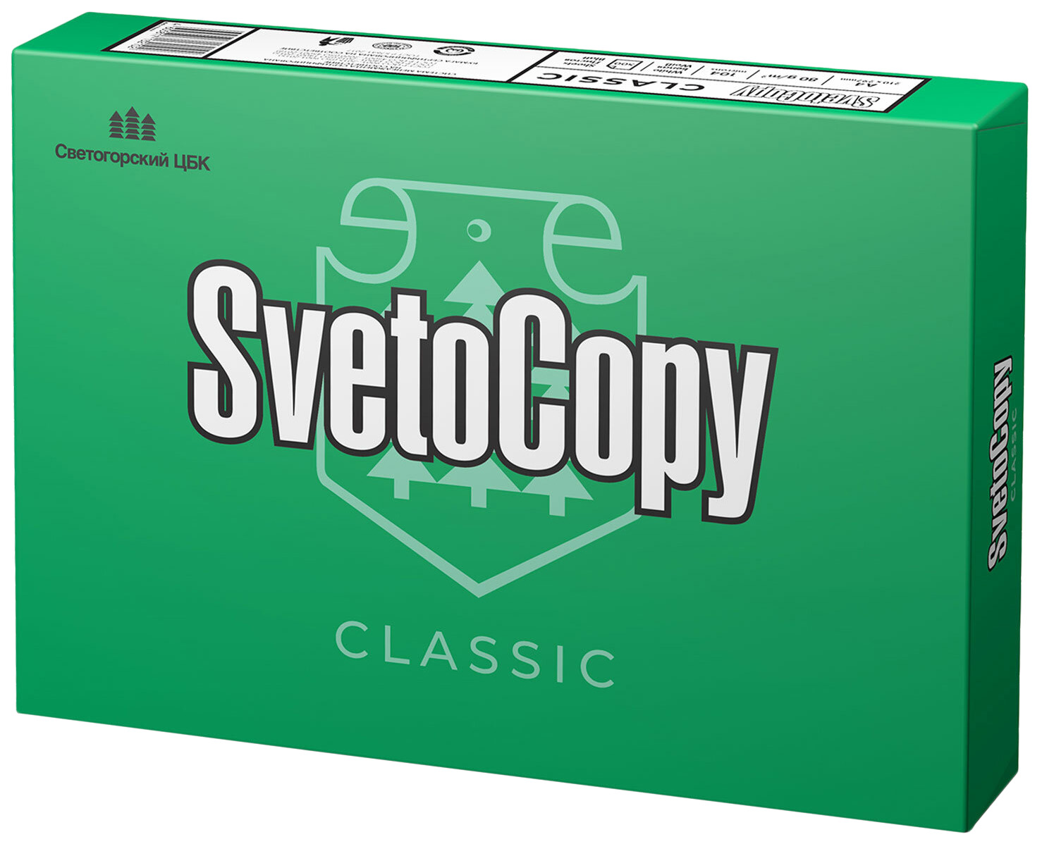 

Бумага офисная SVETOCOPY 96% А4 80г/м 500л 1 коробка (5 пачек) (012/250), Белый