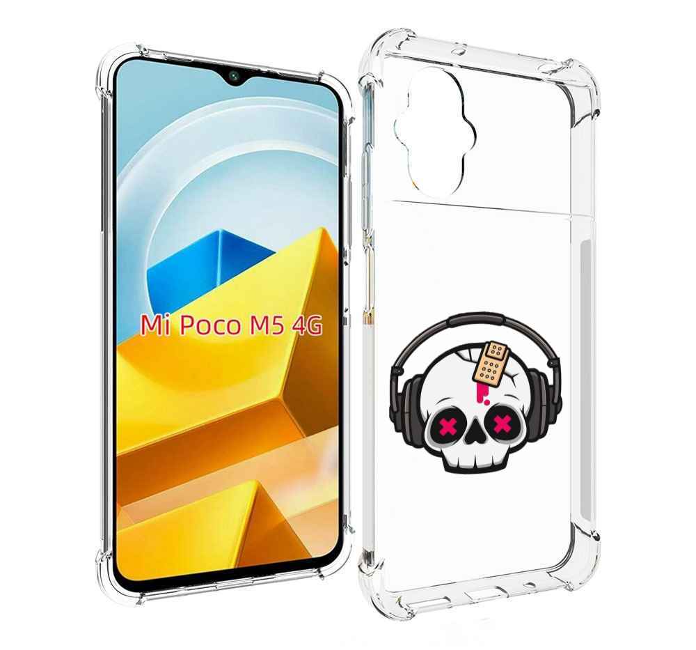 

Чехол MyPads Tocco для Xiaomi M5 черепок в наушниках, Прозрачный, Tocco