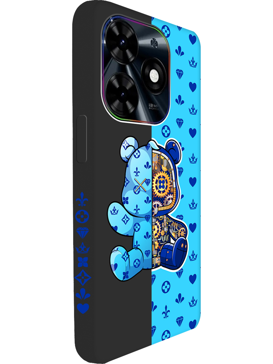 

Силиконовый чехол на Tecno Spark Go 2024 / Spark 20 / 20C / Pop 8 с принтом 856484, Черный;голубой;синий, 777768872