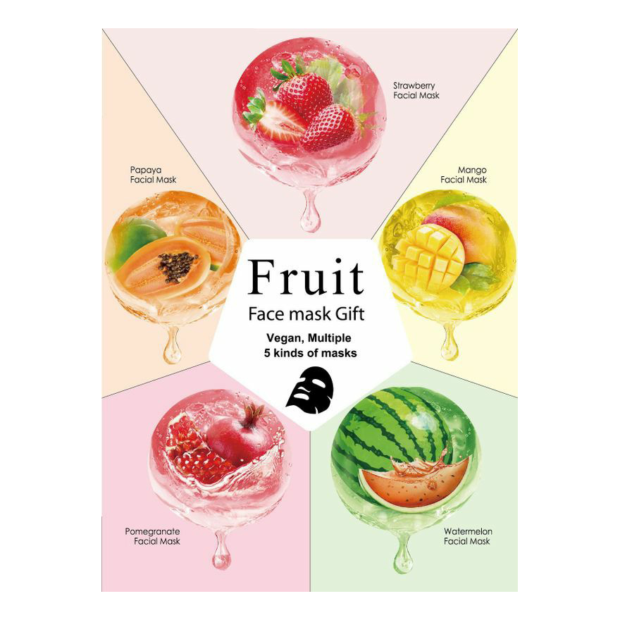 

Маски тканевые для лица Fruit Face Mask Gift 5 шт.