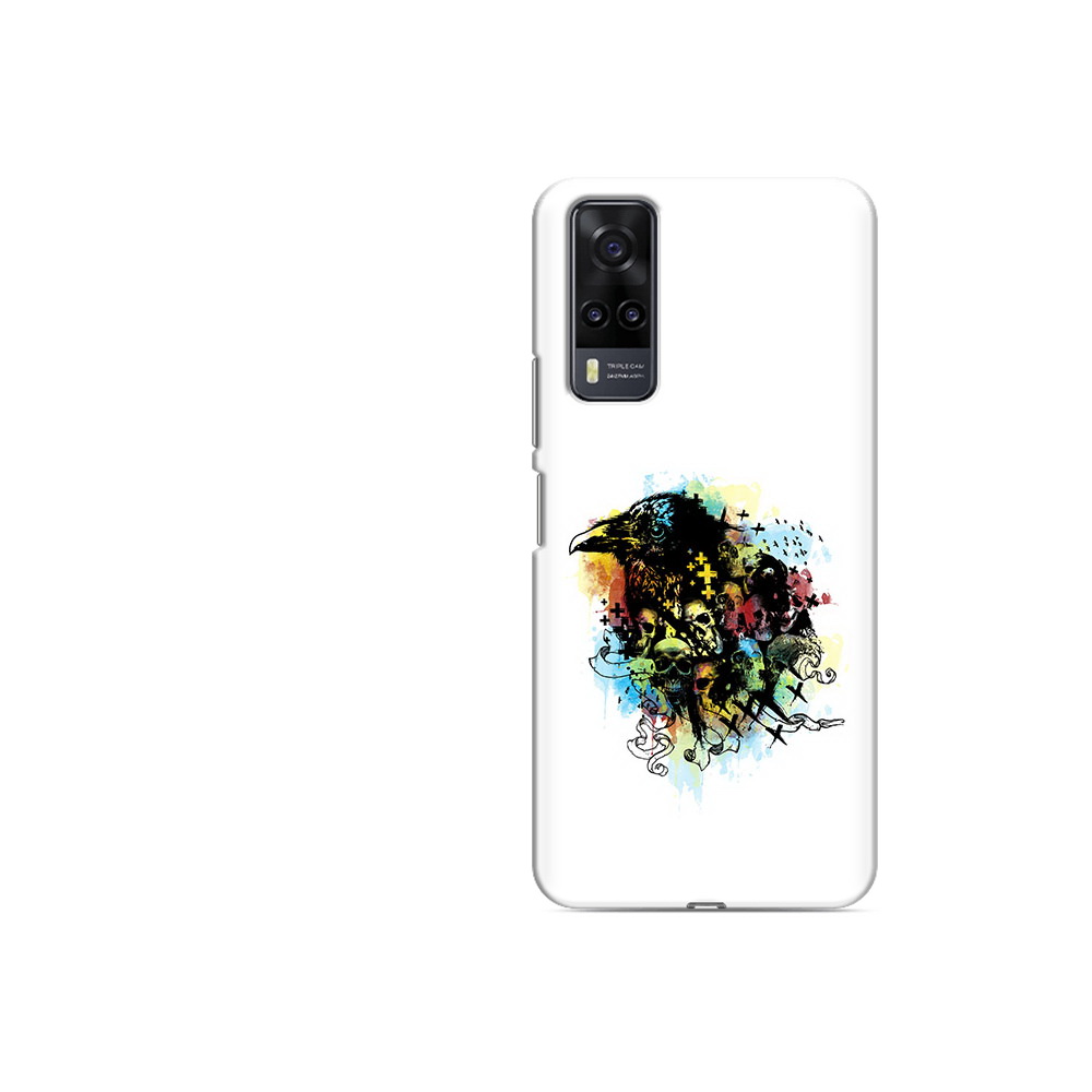 

Чехол MyPads Tocco для Vivo Y31 ворон и черепа (PT157735.439.273), Прозрачный, Tocco