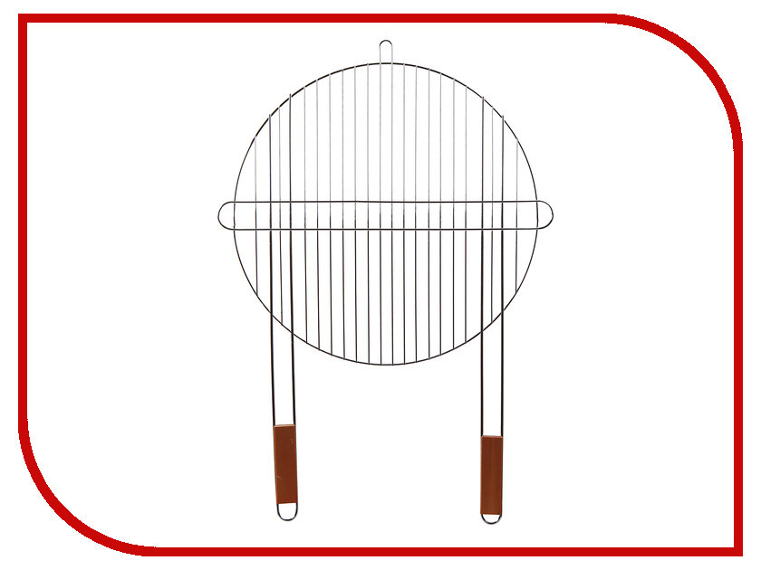 Решетка для гриля круглая Скаут GPK-743 с двумя деревянными ручками 46x75см