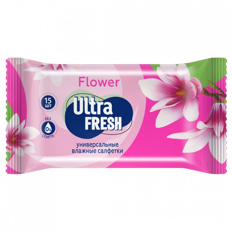 

Салфетки влажные Ultra Fresh универсальные 15 шт. в ассортименте