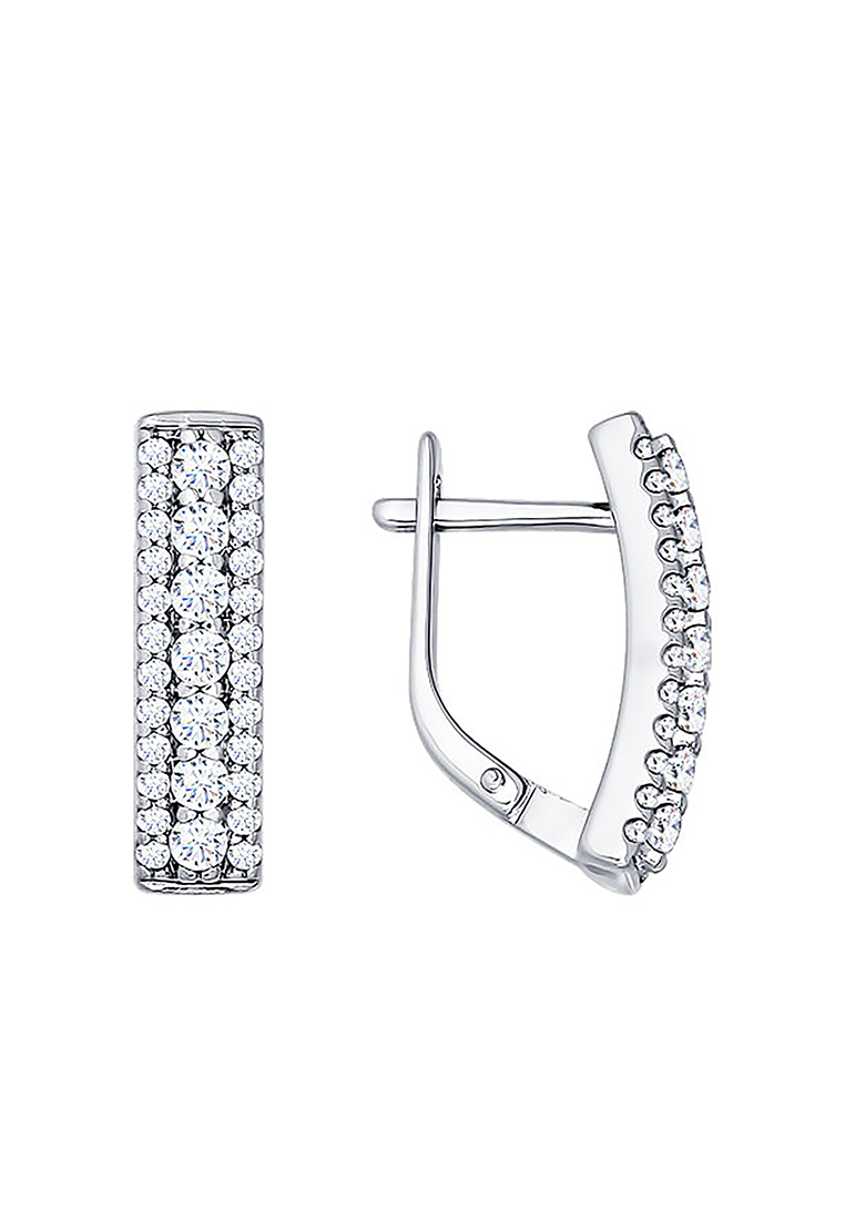 

Серьги из серебра с фианитом SOKOLOV 94021365, 94021365_k