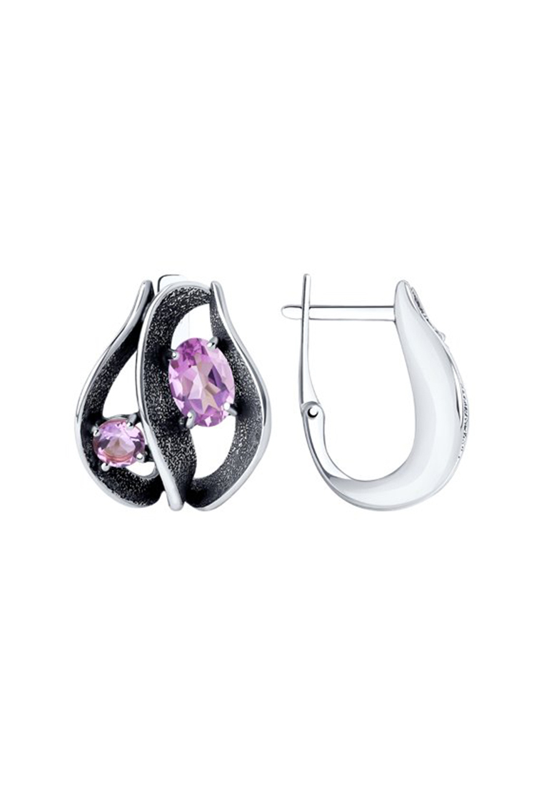 

Серьги из серебра с аметистом SOKOLOV 92022367, 92022367_k