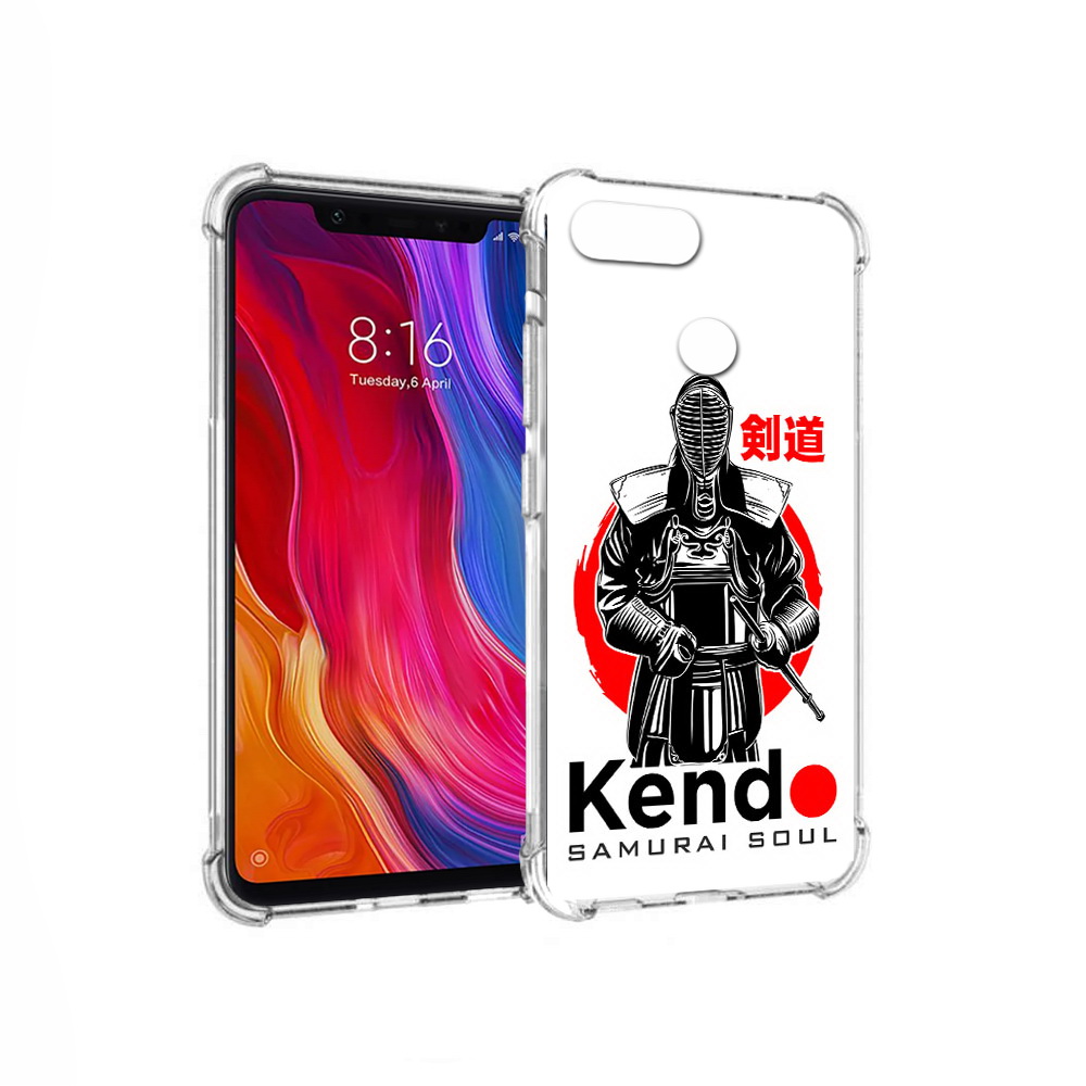 

Чехол MyPads Tocco для Xiaomi Mi 8 Lite рисованый самурай (PT119514.309.581), Прозрачный, Tocco