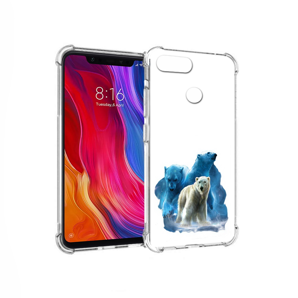 

Чехол MyPads Tocco для Xiaomi Mi 8 Lite полярный медведь (PT119514.309.549), Прозрачный, Tocco